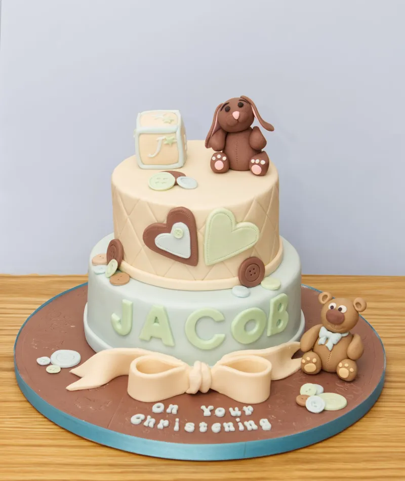 Elegant christening cake